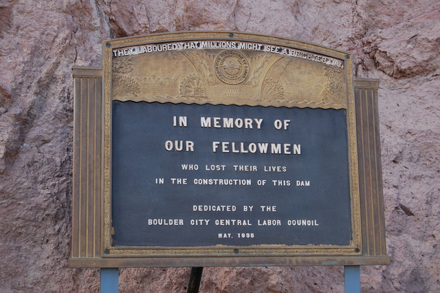 Memorial Placard Hoover Dam
