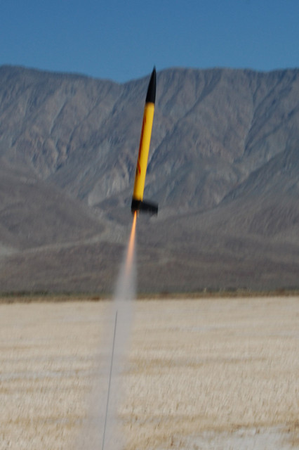 Rocket in flight