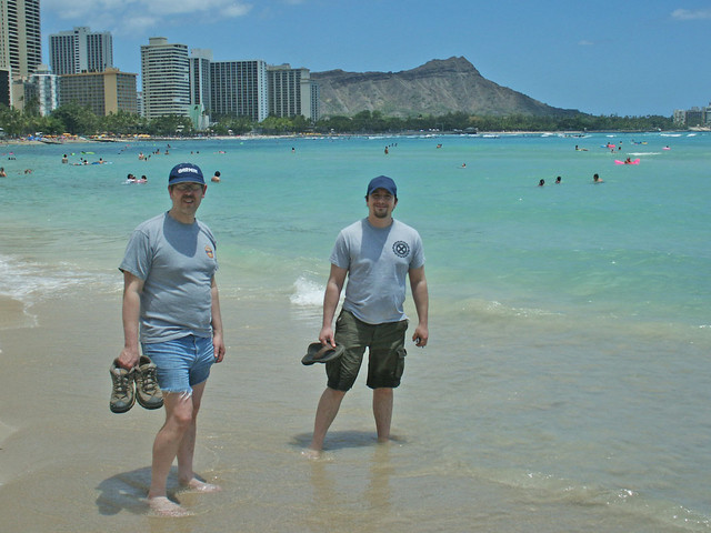 John & Justin at Waikiki Beach