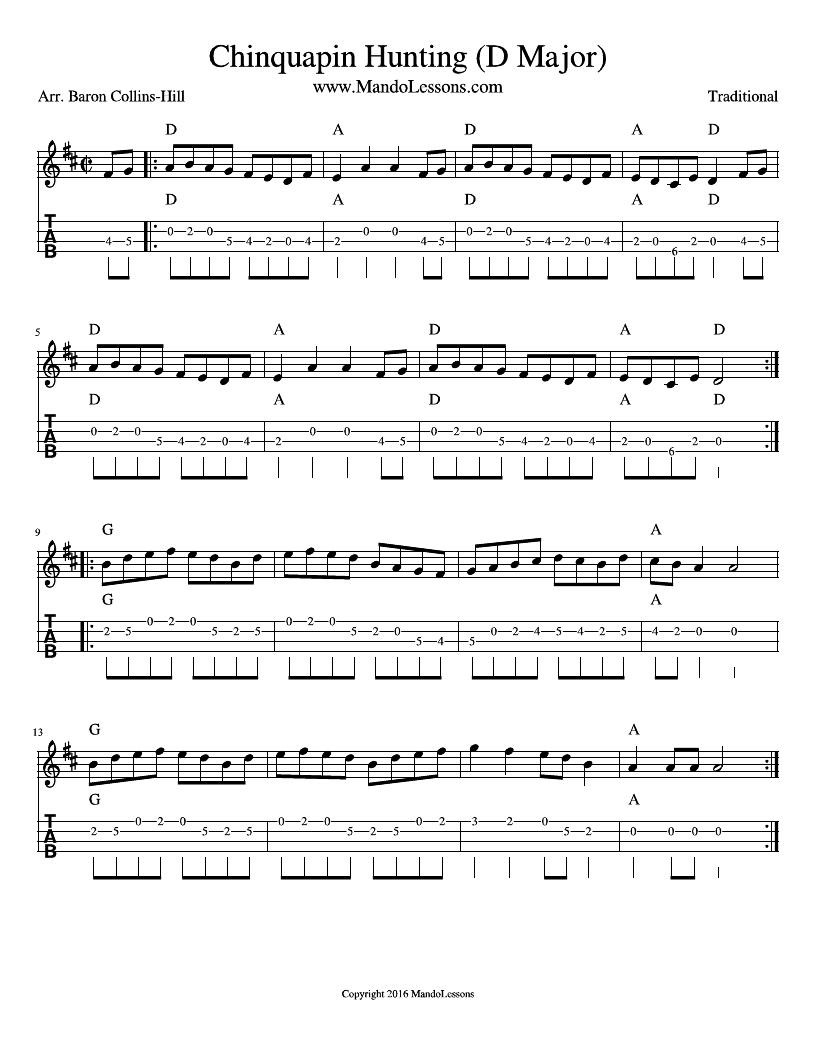 Chinquapin Hunting D Major