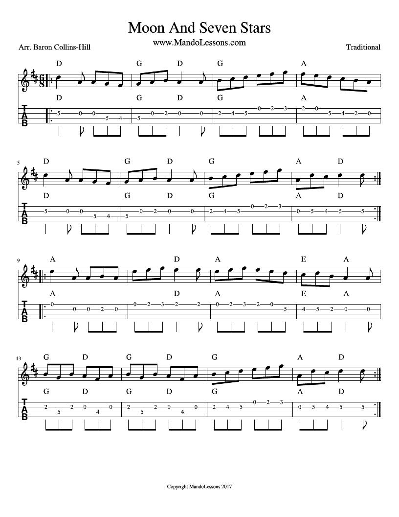 Moon And Seven Stars